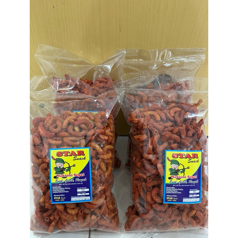 

(STAR SNACK) Makaroni Sepat Balado Pedas 400gr