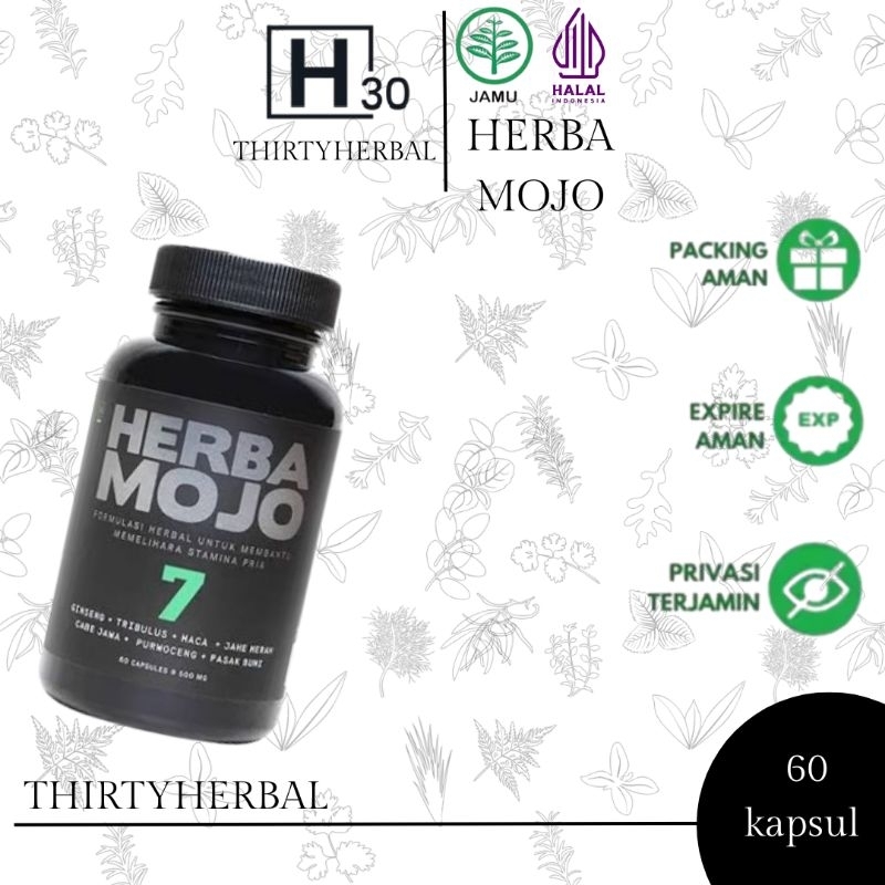 Herbamojo Asli - Herba Mojo 7 Original - Obat Herba Mojo Isi 60 Kapsul - Herbamojo 7 Herbal