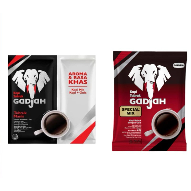 

Kopi hitam gajah special mix/kopi hitam pisah gula renceng