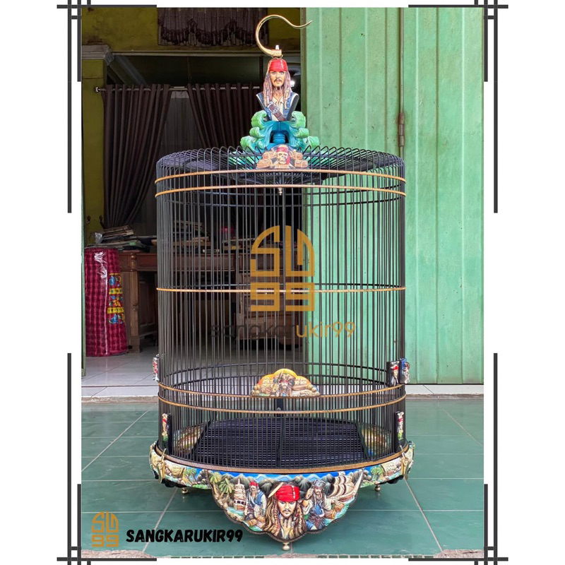 Sangkar murai, sangkar ukir, sangkar kayu jati