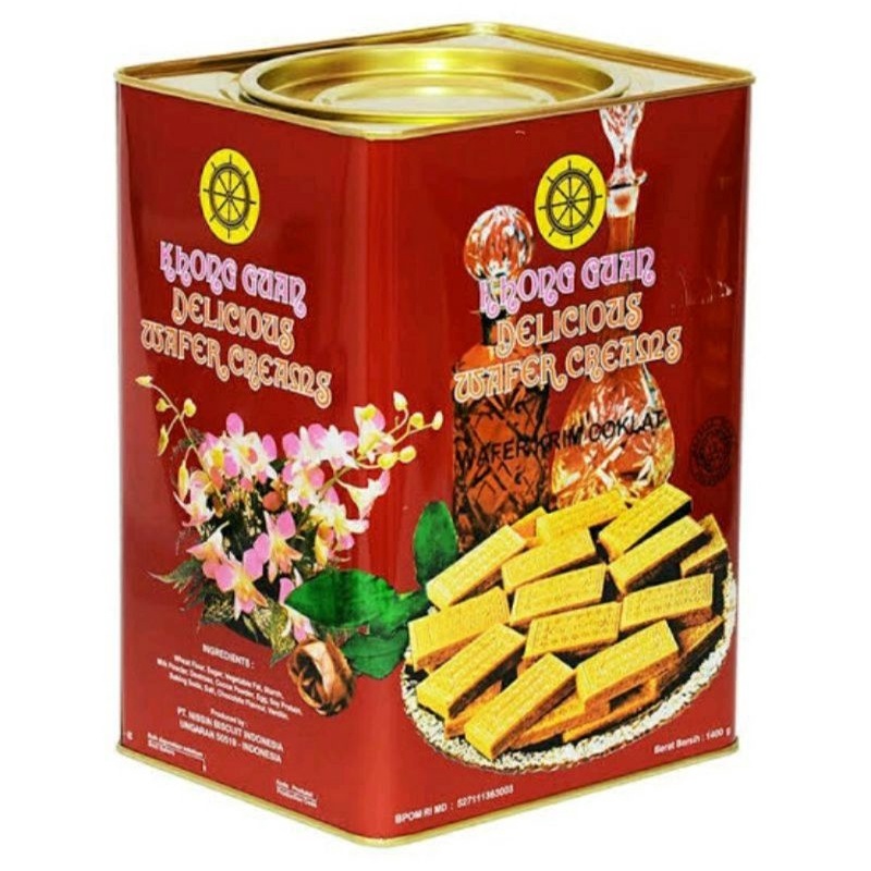 

KG Delicious Wafer Cream 1400g Kemasan Kaleng untuk Hampers Lebaran Murah Surabaya