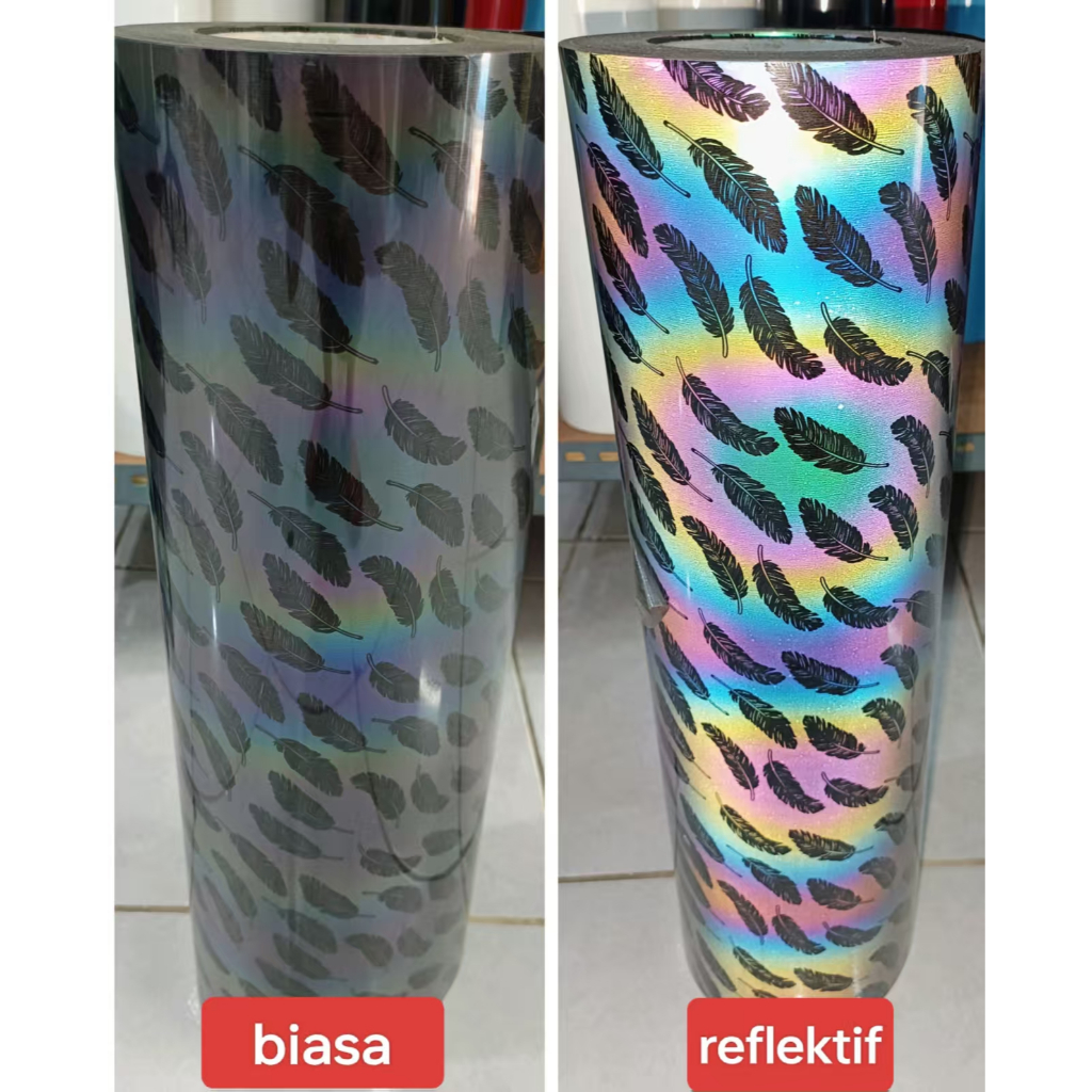 POLYFLEX REFLECTIVE RAINBOW Lebar 50 cm - POLYFLEX RAINBOW METERAN - POLYFLEX TERMURAH(MASKING ADA L