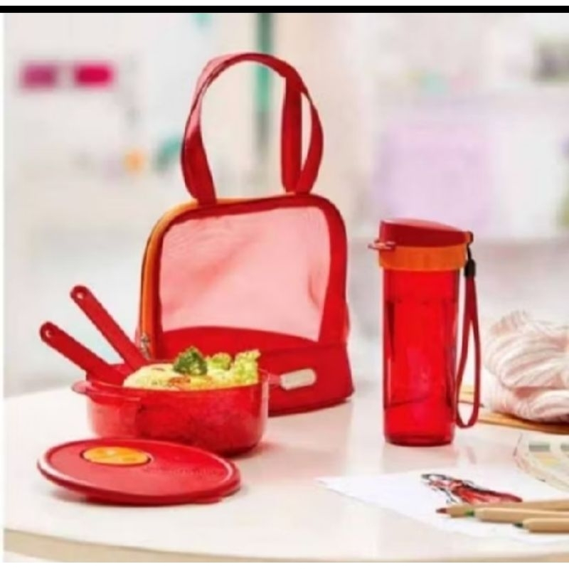 PRETTY GLAM LUNCH SET - Tupperware (Merah)