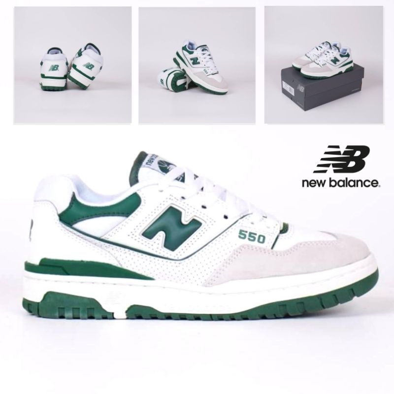 sepatu new balance 550 white green