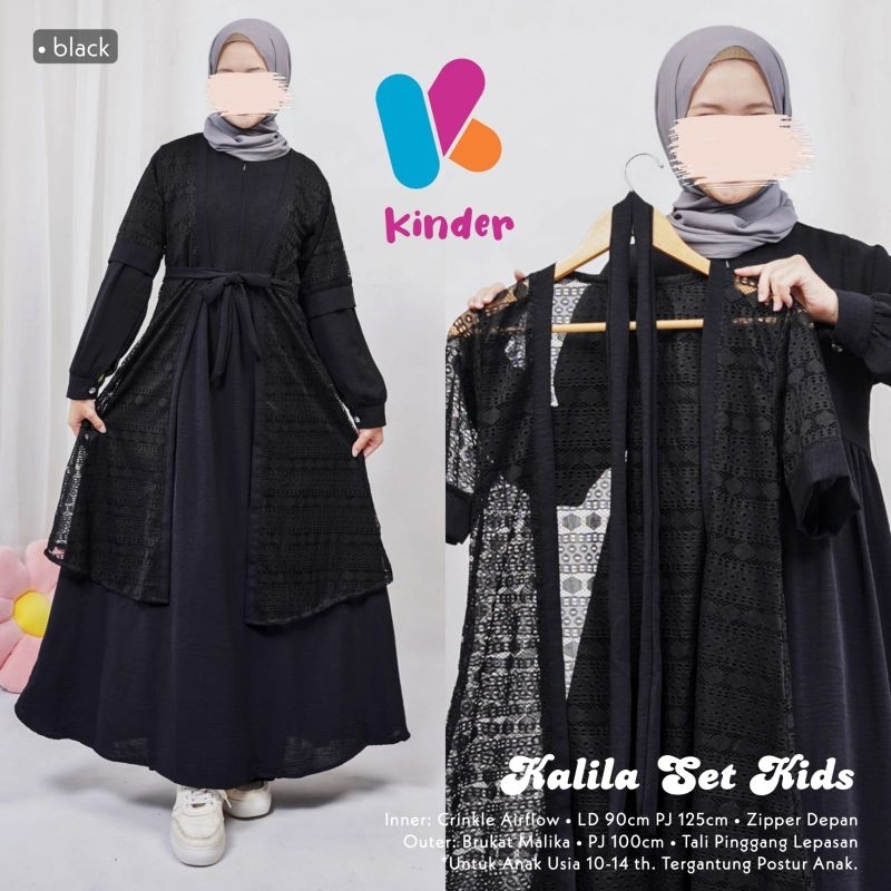 Gamis Anak Dress Anak Gamis Remaja Kalila Rabiya Gamis Crinkle