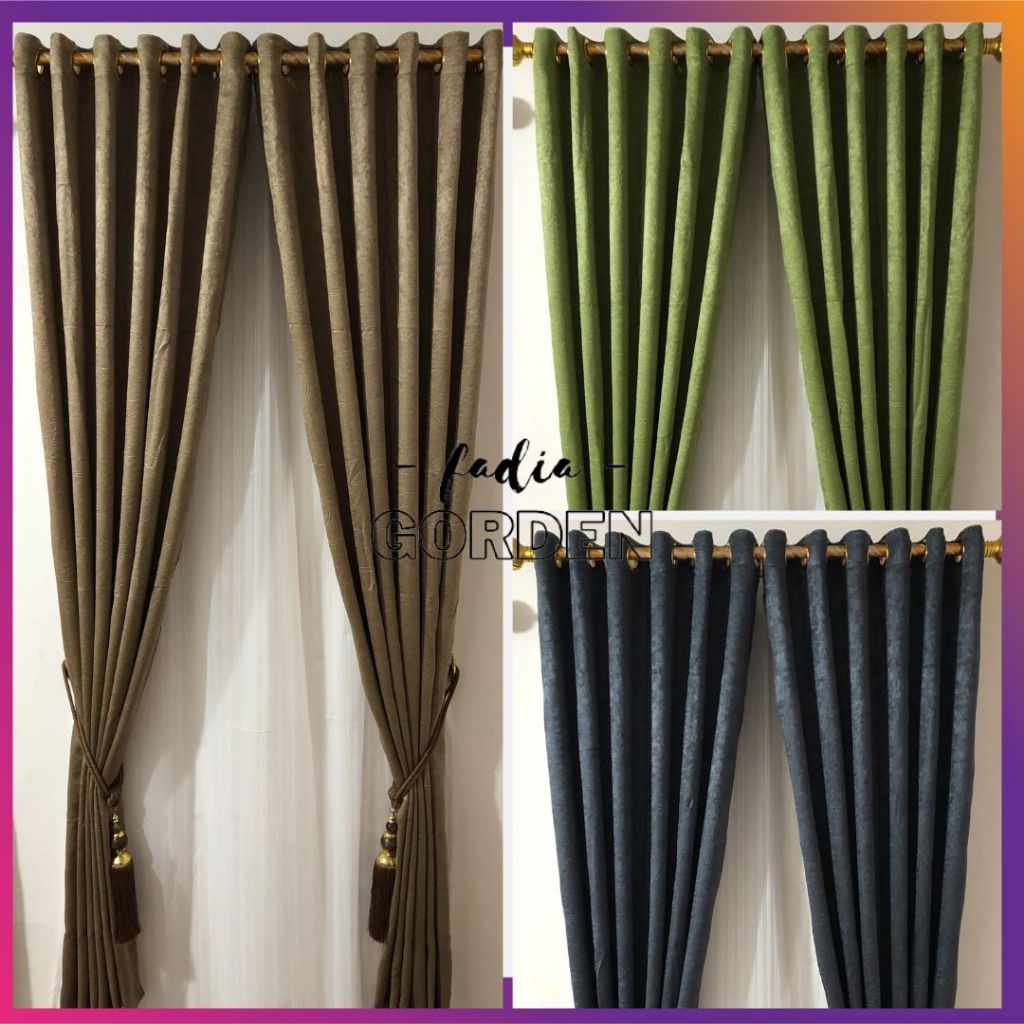 GORDEN BLACKOUT EMBOS POLOS GRADE B/GORDEN BLACKOUT 85%/GORDEN BLACKOUT IMPORT MINIMALIS SUPER DUPER