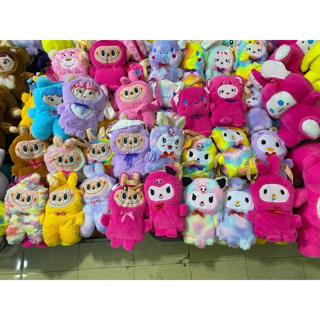 paketan Tas Slempang boneka Full Body Model Labubu untuk Wanita - Selempang