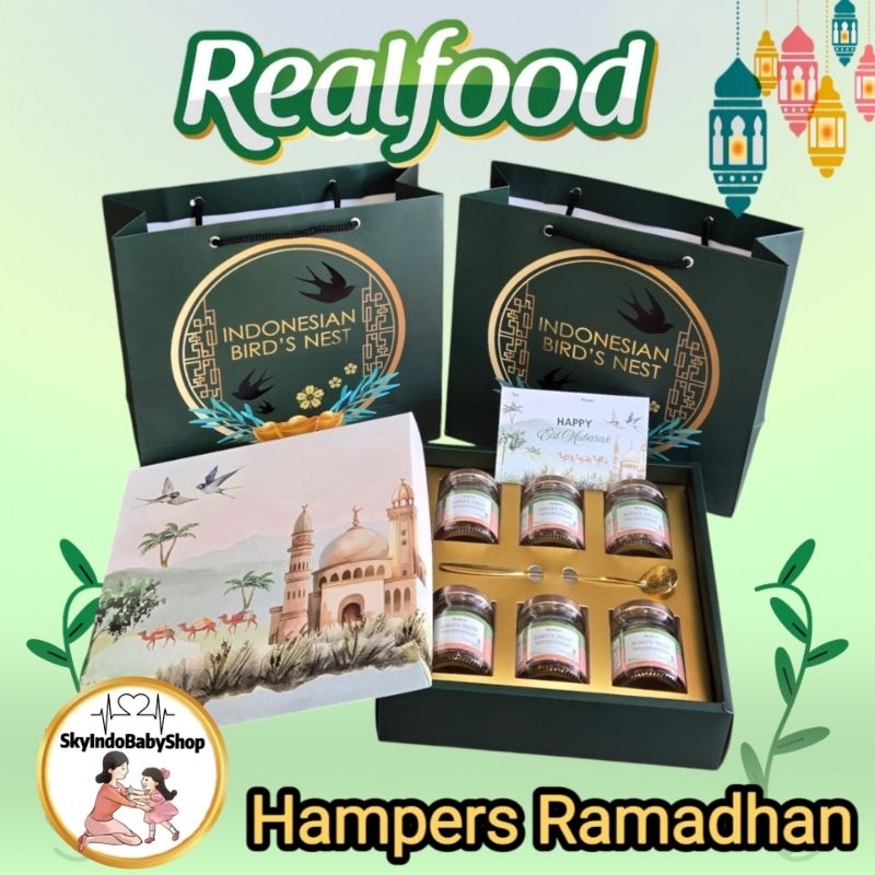 

Hampers Realfood Edisi Lebaran Idul Fitri Ramadhan ( 6 Jar Ramadhan Birdnest ) Isi Minuman Sarang Burung Walet & Chicken Bone Broth