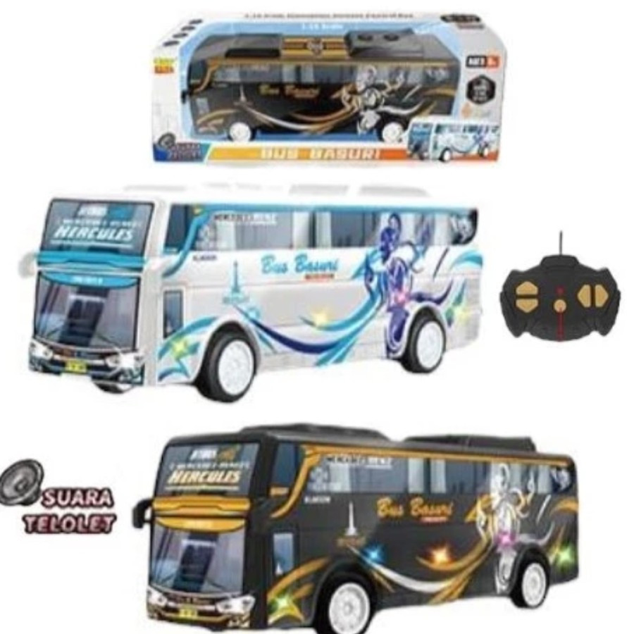 mainan rc bus basuri telolet / remot kontrol bus telolet basuri baterai Casan