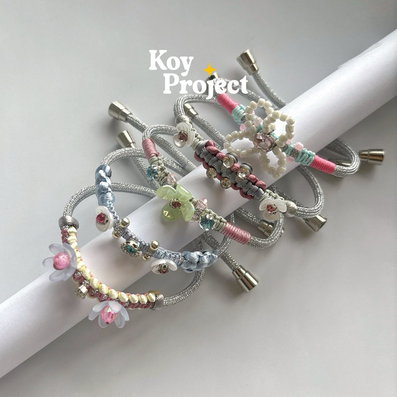 2.0 SILVER EDITION BRACELET / Gelang Paracord serut / Gelang lucu aesthetic y2k / bracelet friendshi