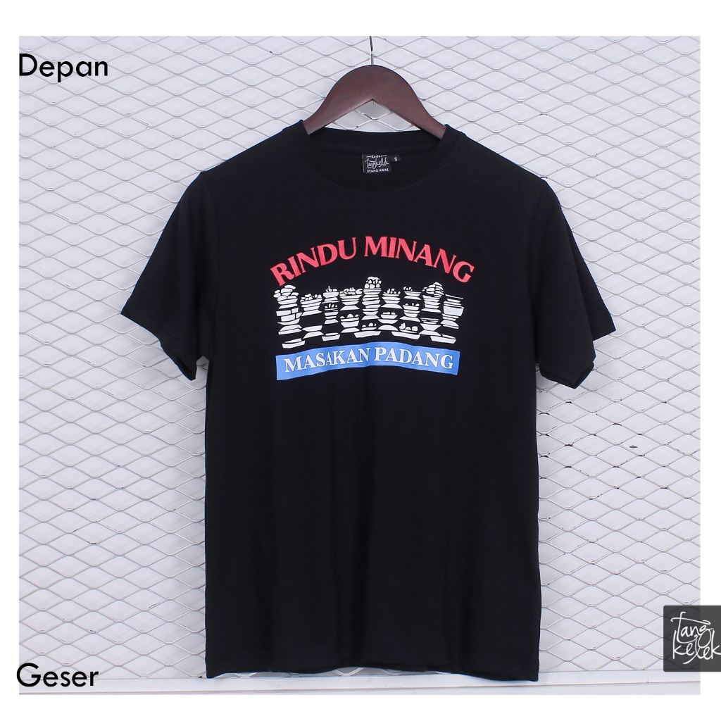 Tangkelek Baju Kaos Rindu Minang Warna HItam