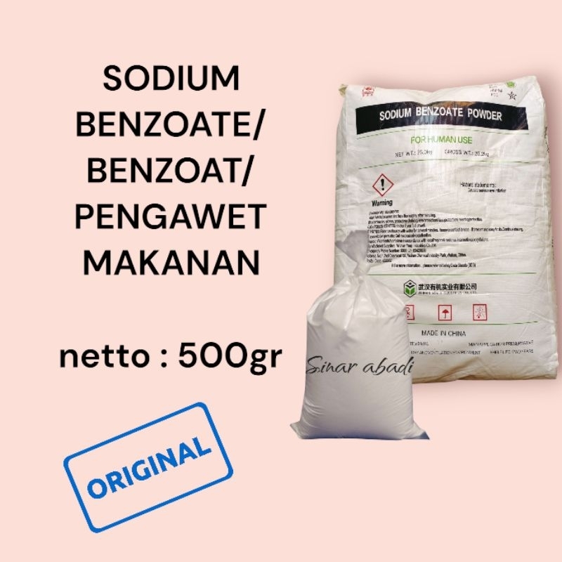 

SODIUM BENZOATE POWDER /BENZOAT/NATRIUM BENZOATE/PEMGAWET MAKANAN @500gr