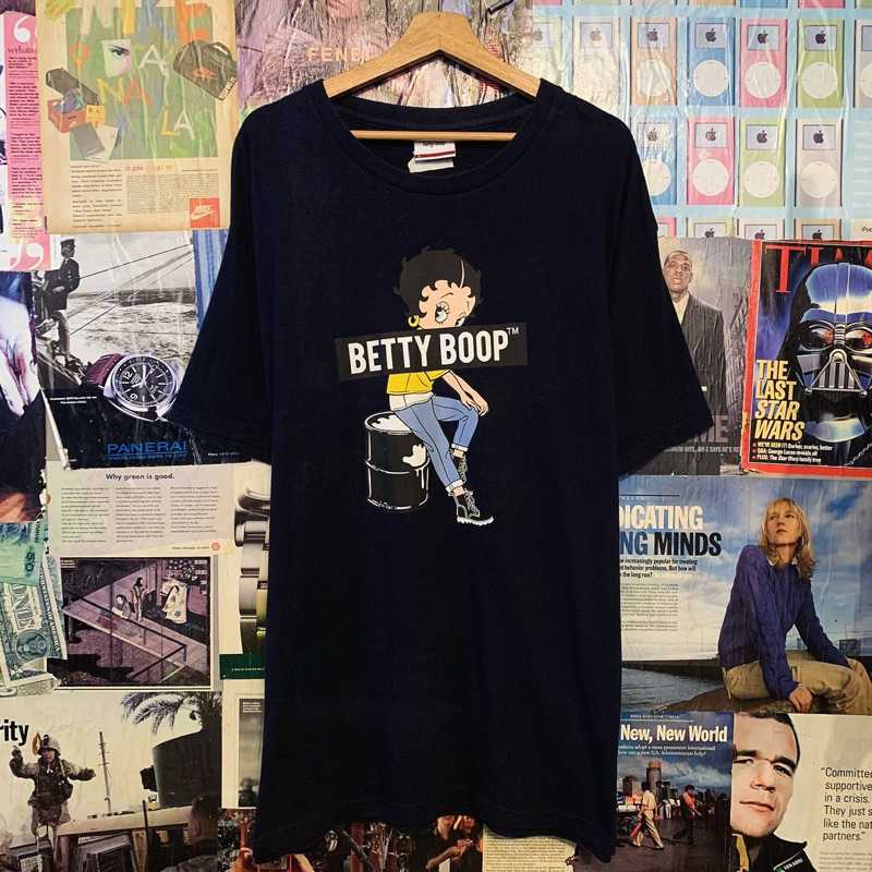 Kaos Tshirt BETTY BOOP Navy Second Original