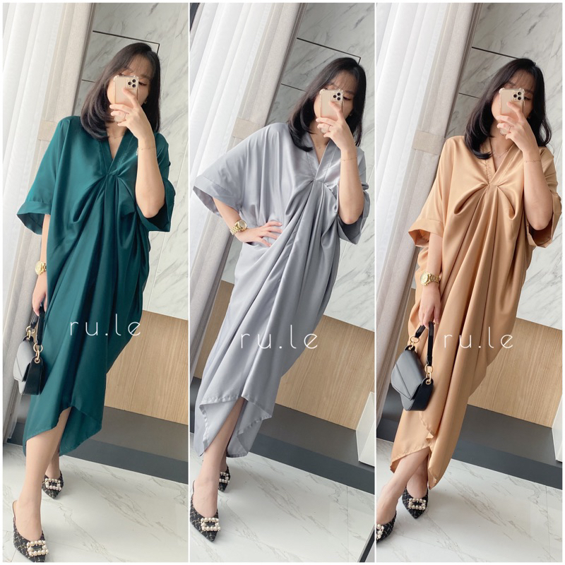 RULE LABEL Aria Kaftan Dress - Pakaian Terusan Kaftan Abaya Gamis Wanita