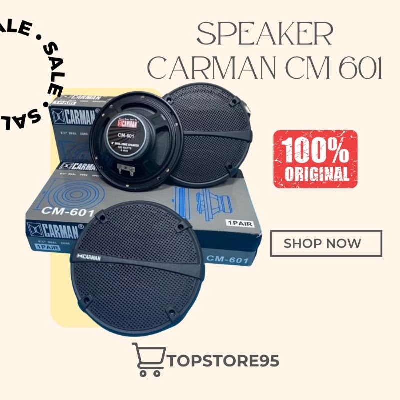 Speaker Carman Coaxial CM-601 Speaker Mobil 6 inch ORIGINAL