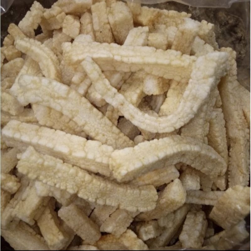

kerupuk rambak jari / khas solo / rambak oven kemasan 100gr matang