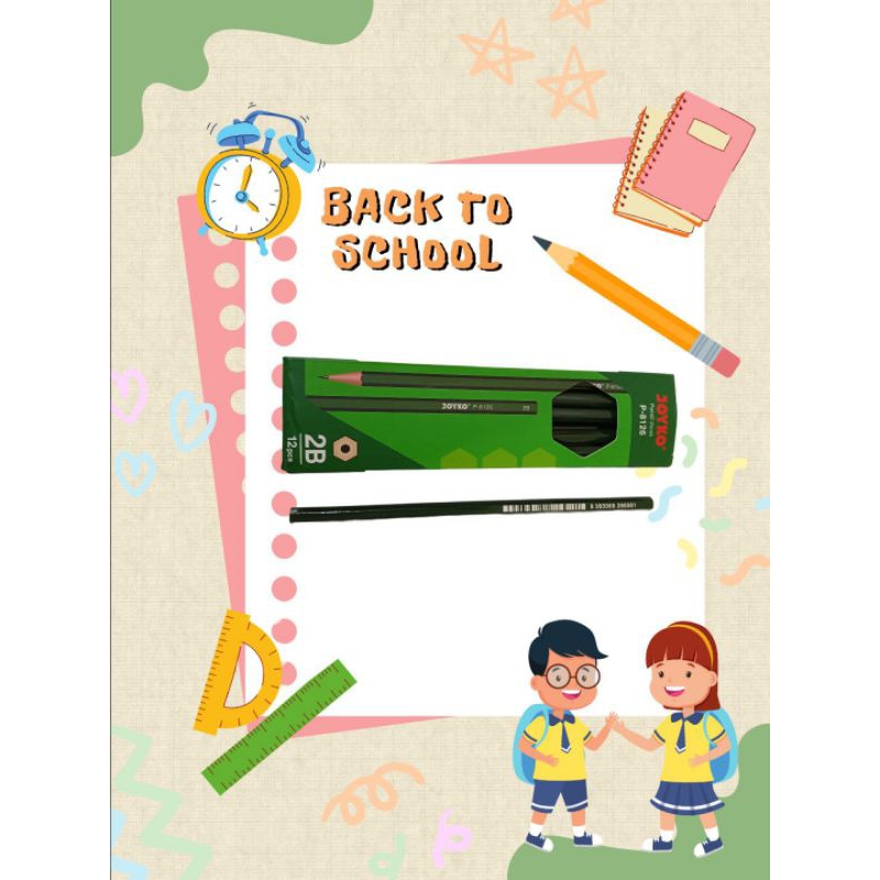 pensil 2B pensil kayu joyko pensil pencil kayu merk joyko pensil ujian komputer
