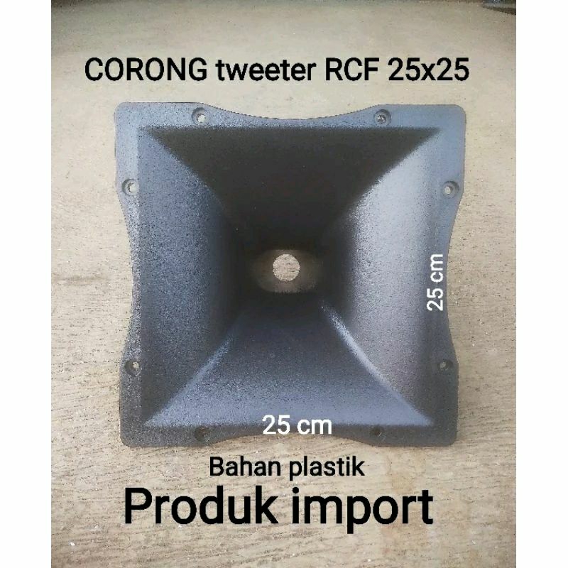 Horn tweeter RCF 25x25 cm bahan plastik import exit troad 1 inch