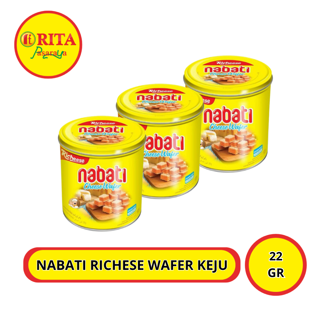 

NABATI RICHESE WAFER KEJU 240GR / ROTI KALENG / NABATI WAFER KALENG