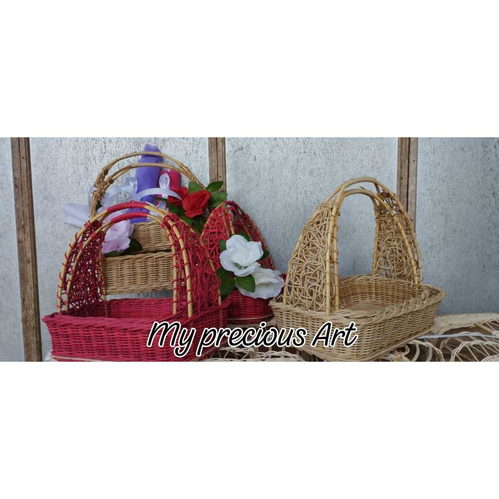 PROMO BELI 1 DAPET 2 Keranjang Rotan Parcel Anyaman Kotak Ruwet Baki Seserahan Lamaran Pernikahan Kr