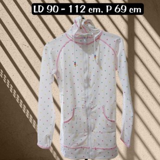 Preloved Jaket Hoodie DIG DEEP, untuk Running Outdoor, Cewek