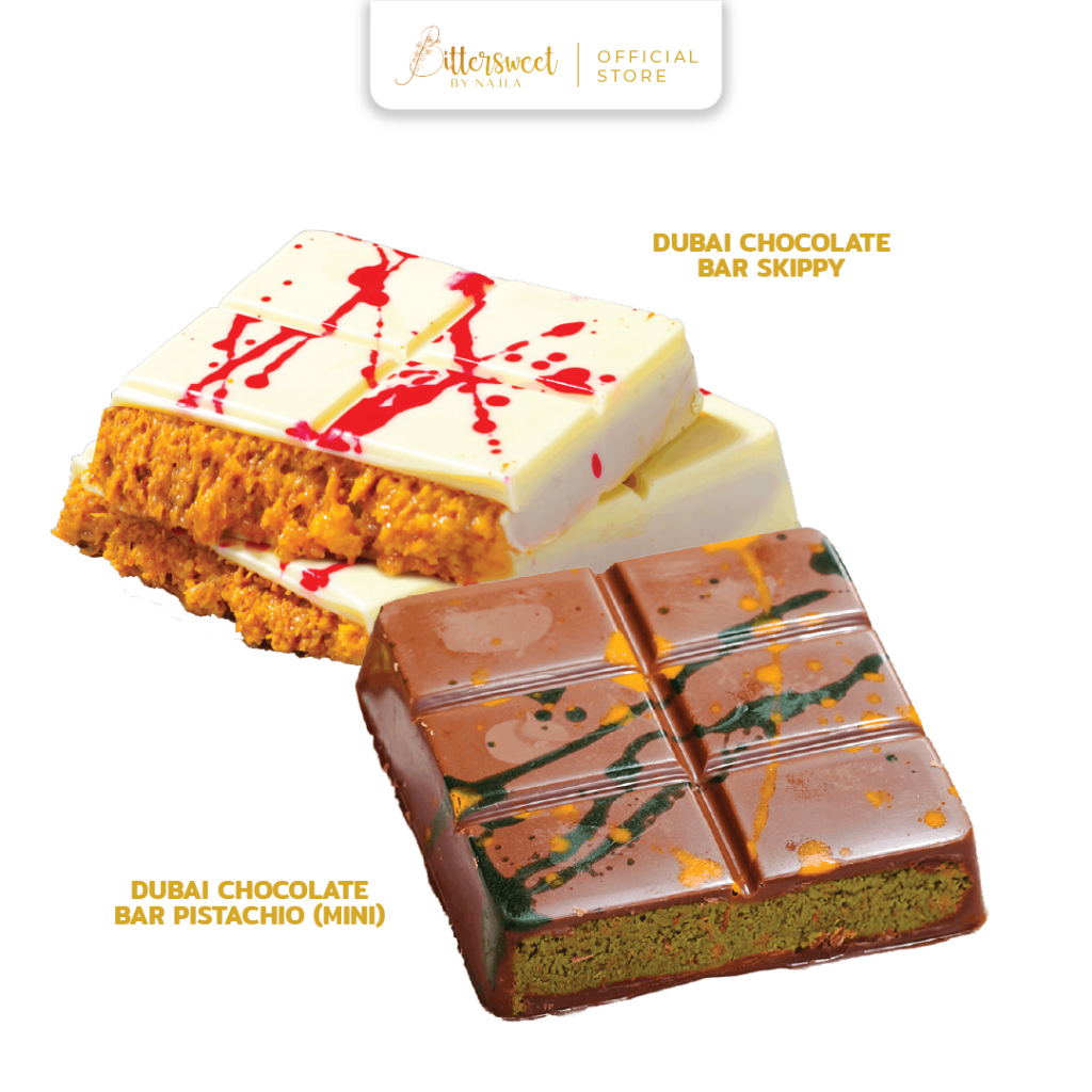 

Mini Dubai Chocolate Bar Pistachio + Dubai Chocolate Bar Skippy BIG SIZE