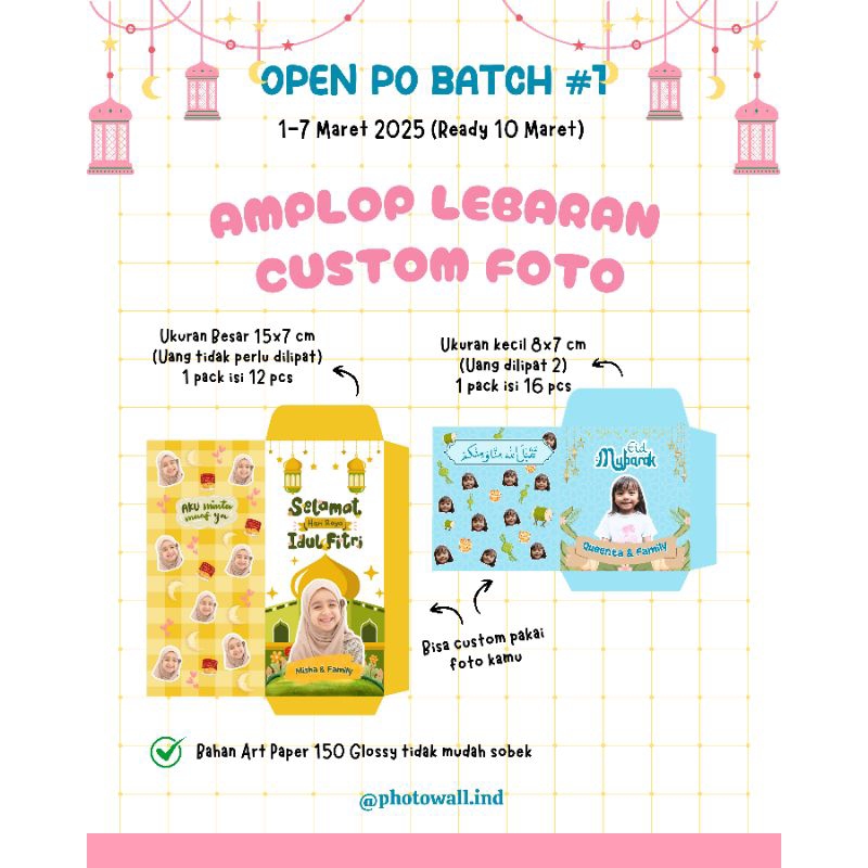 

AMPLOP LEBARAN CUSTOM FOTO & TULISAN LUCU