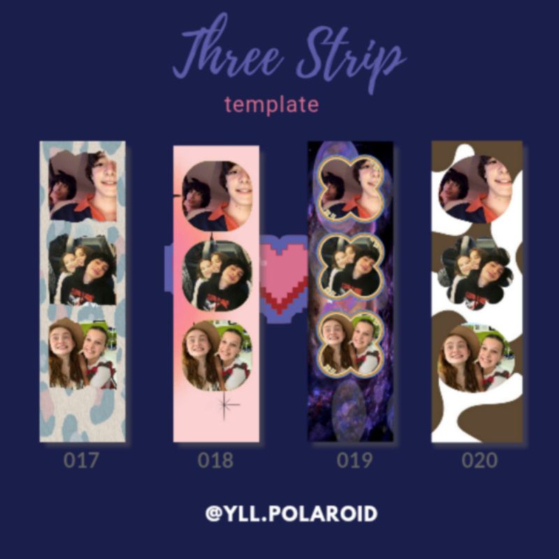 three strip photobooth template
