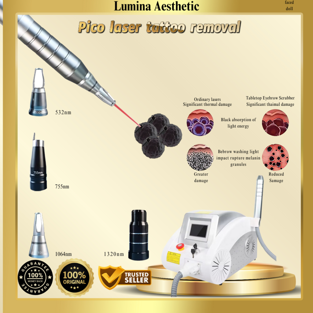 ND-Yag Laser portable laser kecantikan hapus tattoo blackdoll skin rejuve whitening laser pico