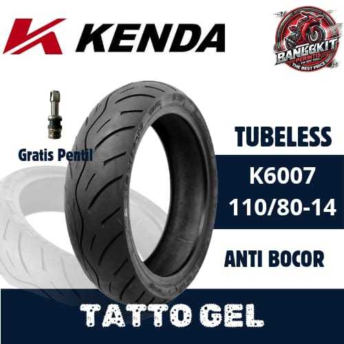 Kenda Tatto Gel Ban Motor Tubeless Anti Bocor Ring 14