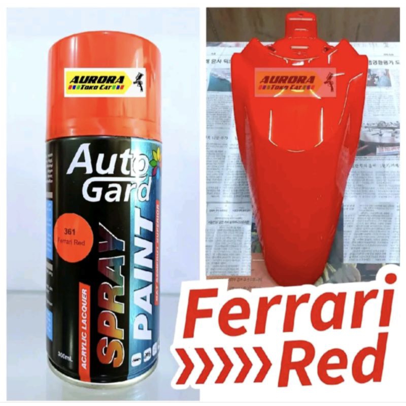 Autogard Ferrari Red Cat Semprot Merah Ferari 300cc Cocok untuk Mobil dan Motor