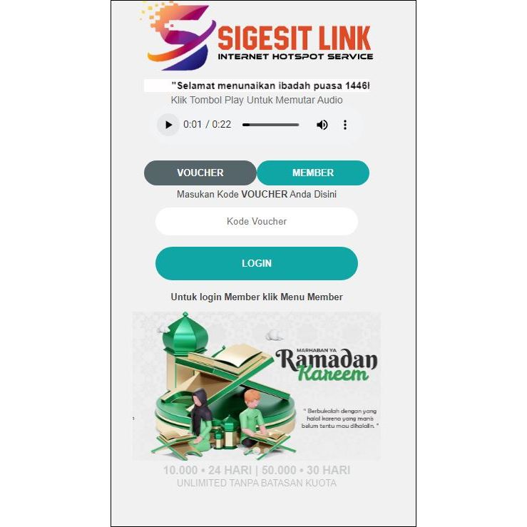 Login page Mikrotik Ramadhan 2025|v4