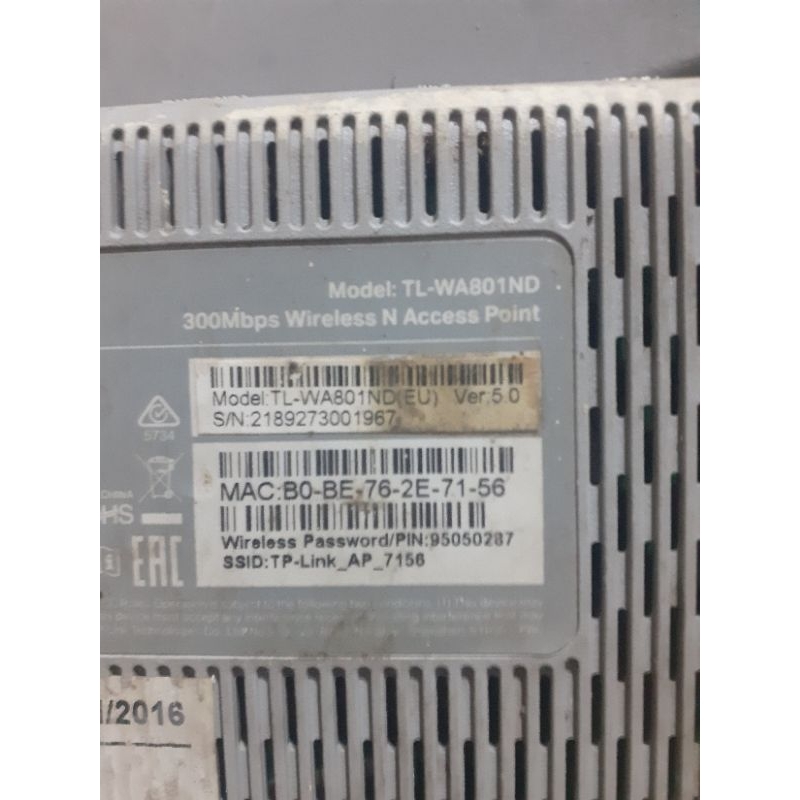 Router tp link WA801ND bekas normal