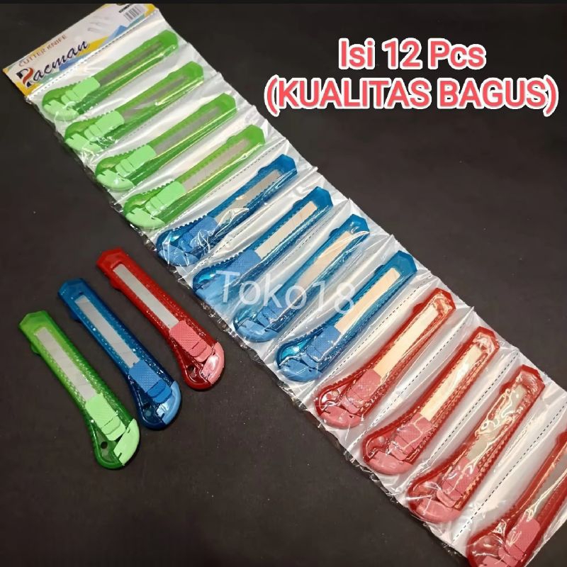

1 Lusin Cutter Besar Pacman(Taransparan) / Pisau Cutter Lembaran