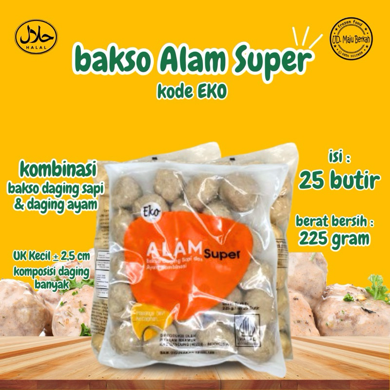 

Bakso alam super Pentol Bakso EKO isi 25 baso alam