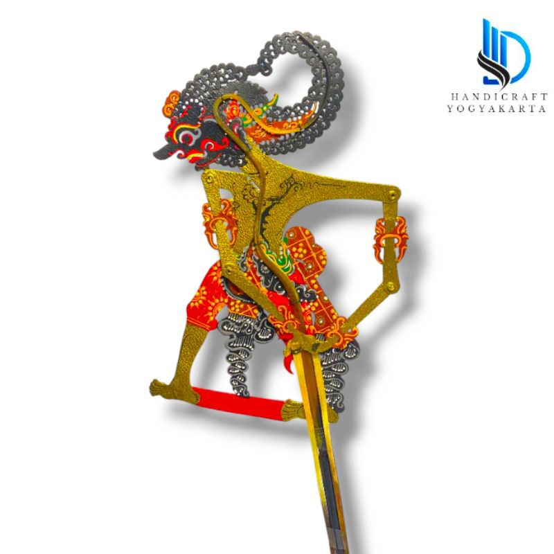Wayang kulit Werkudara mini [Tinggi wayang 20cm]