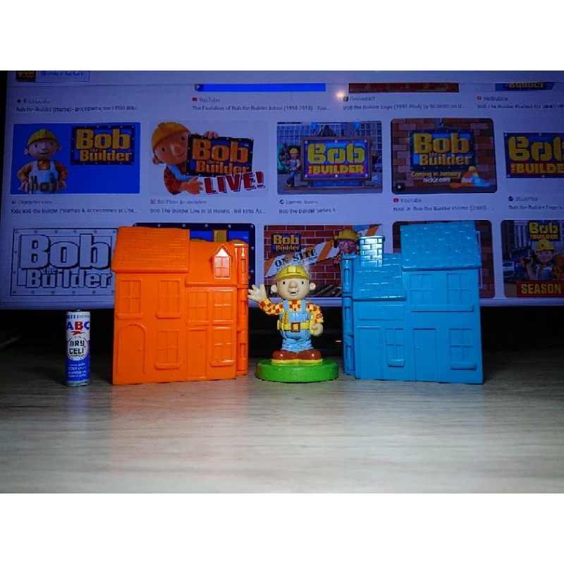 Play-Doh Bob The Builder Character House Cetakan pasir Clay + figure Bob Builder