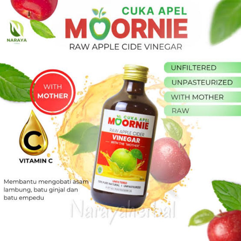 

Cuka Apel Organik Moornie | Cuka Apel Moornie