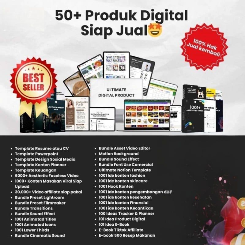 50 PLR PRODUK DIGITAL MARKETING - ECOURSE TEMPLATE SOFTWARE