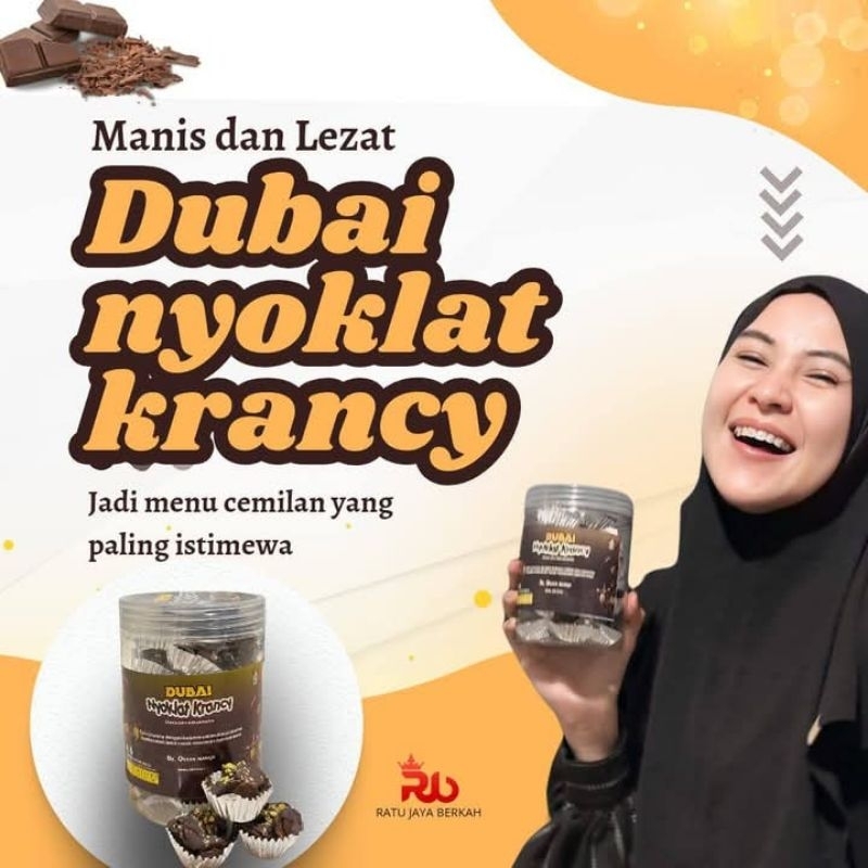 

Coklat Dubai Crunchy Coklat crunchy hampers Toples kue kering nastar