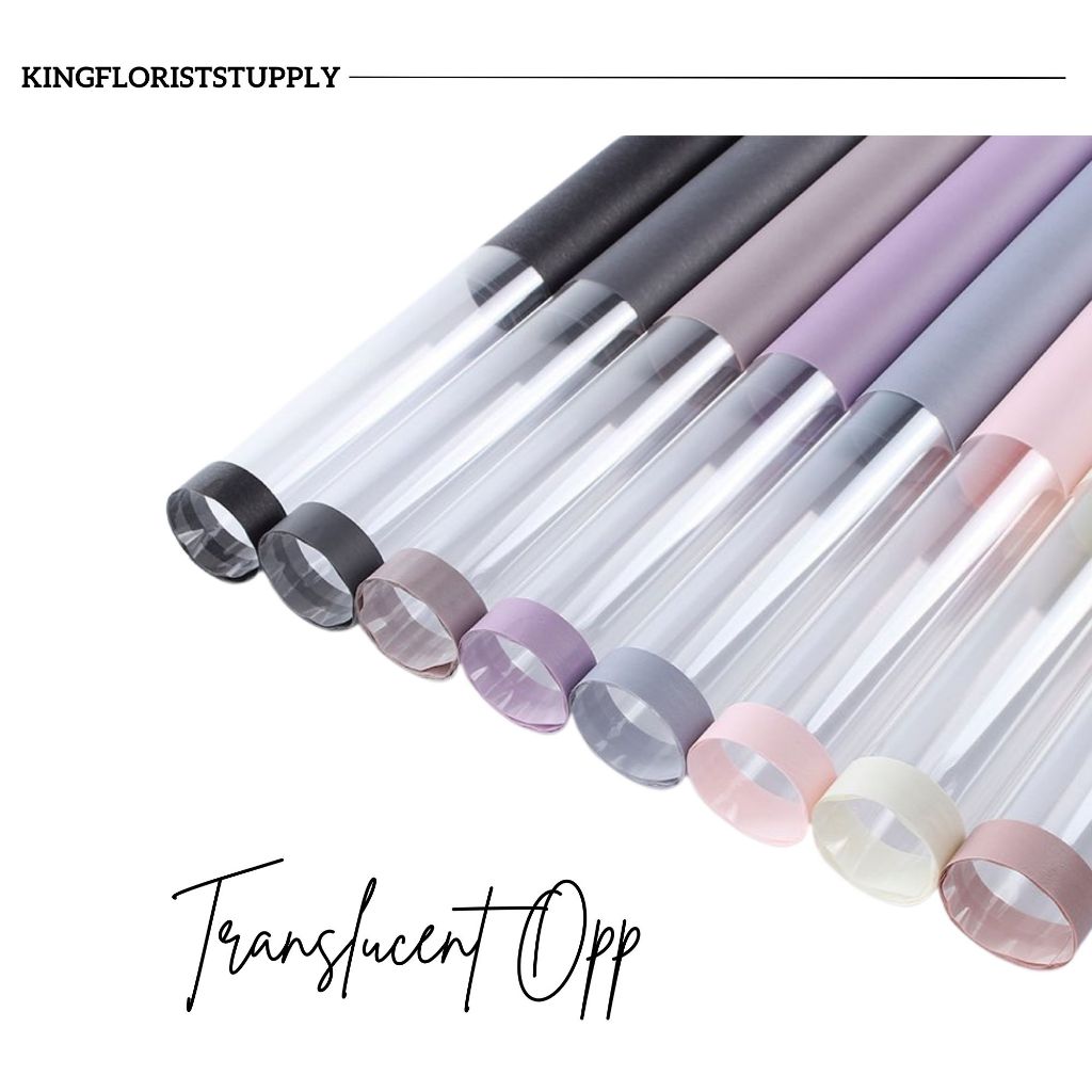 

OPP WIDE BORDER TRANSLUCENT BENING PEMBUNGKUS BOUQET PEMBUNGKUS KADO PALSTIK TRANSPARANT