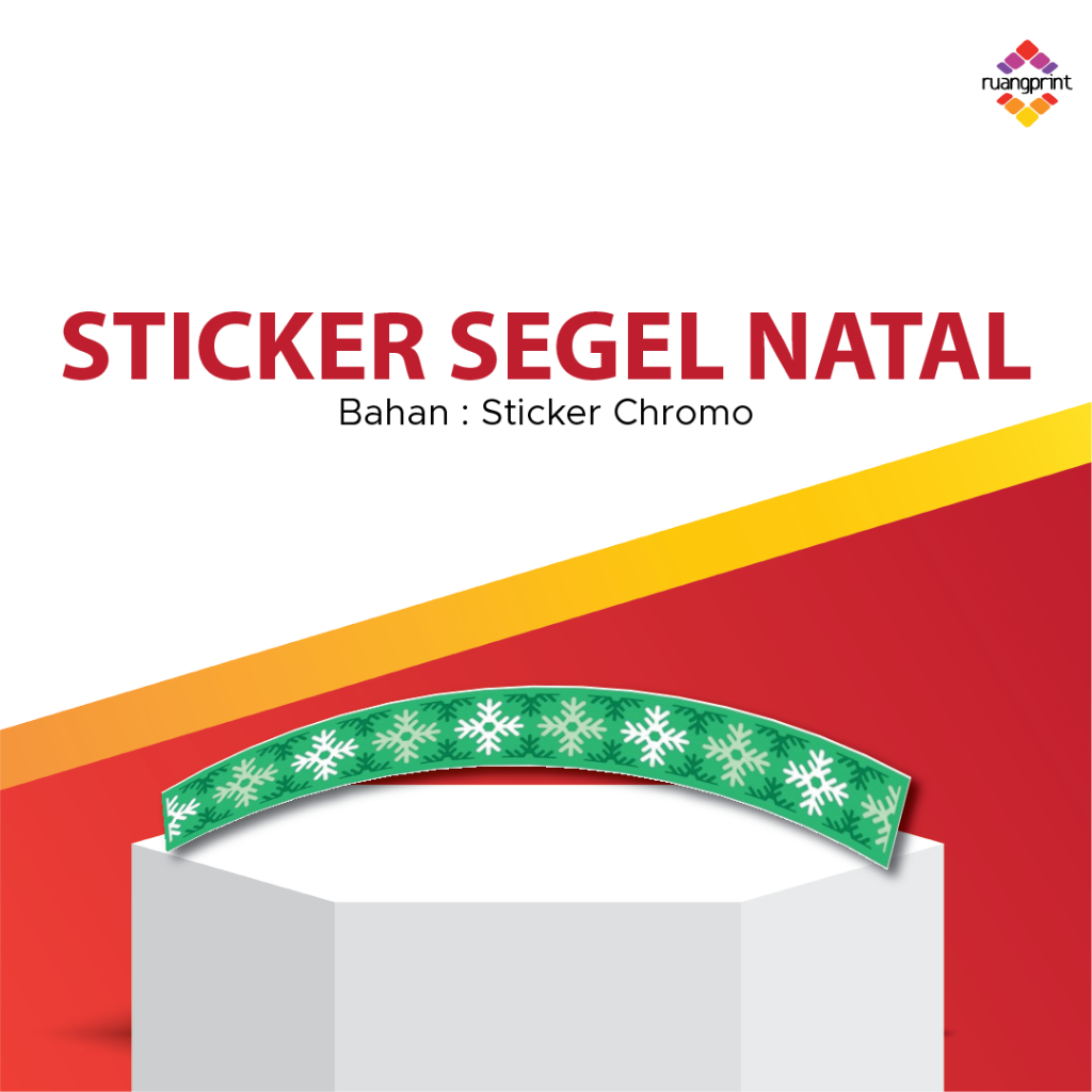 Stiker segel natal / stiker segel hampers natal / stiker segel  toples,box, botol