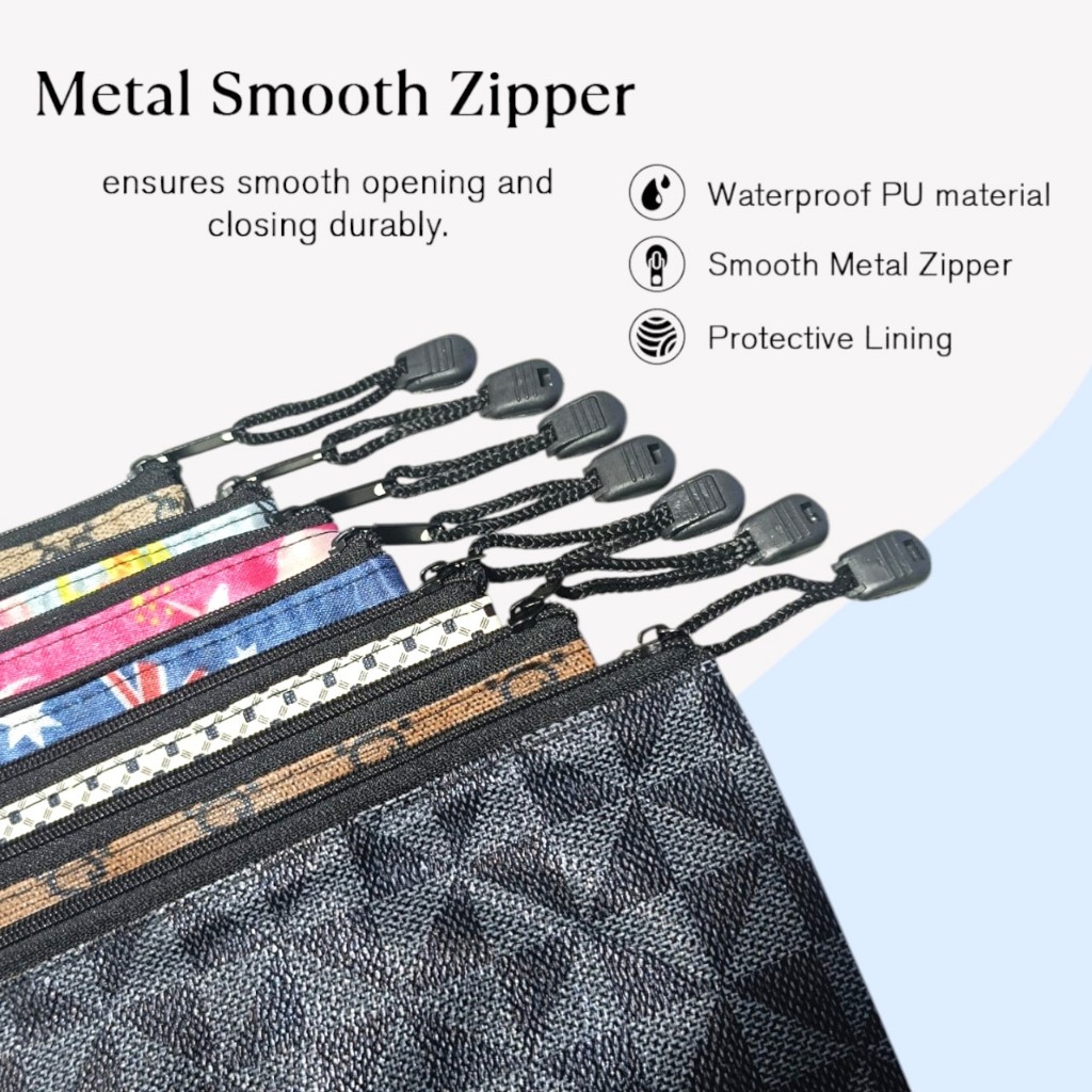 HEMAT Zipper Bag PU Leather A4 / Map Resleting A4 / Map Zipper Motif / Tas Zipper A4 / Dompet Zipper