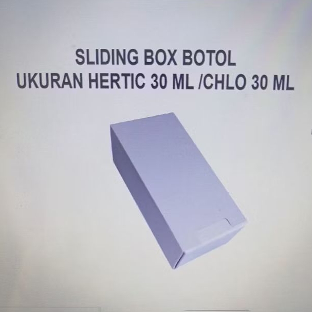 

RN Box Sliding Ukuran Hertic 30 ml / Chlo 30 ml Polos Isi 10 Pcs