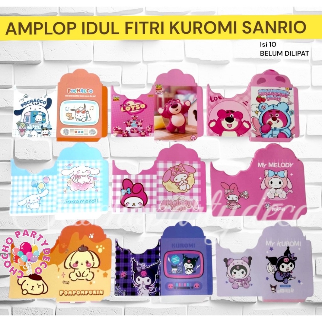 

Amplop LEBARAN IDUL FITRI KUROMI SANRIO MEDIUM Isi 10 / Angpau Idul Fitri Muslim SEDANG BELUM DILIPAT