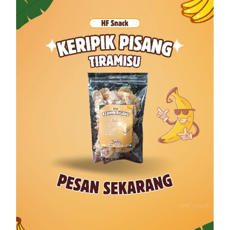 

Keripik Pisang Tiramisu | 100 gram | Snack Murah | HFnusantara