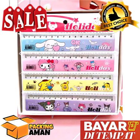 

Penggaris 15cm Isi 4pcs Sanrio Karakter Kuromi Cinnamorol My Melody Pompompurin