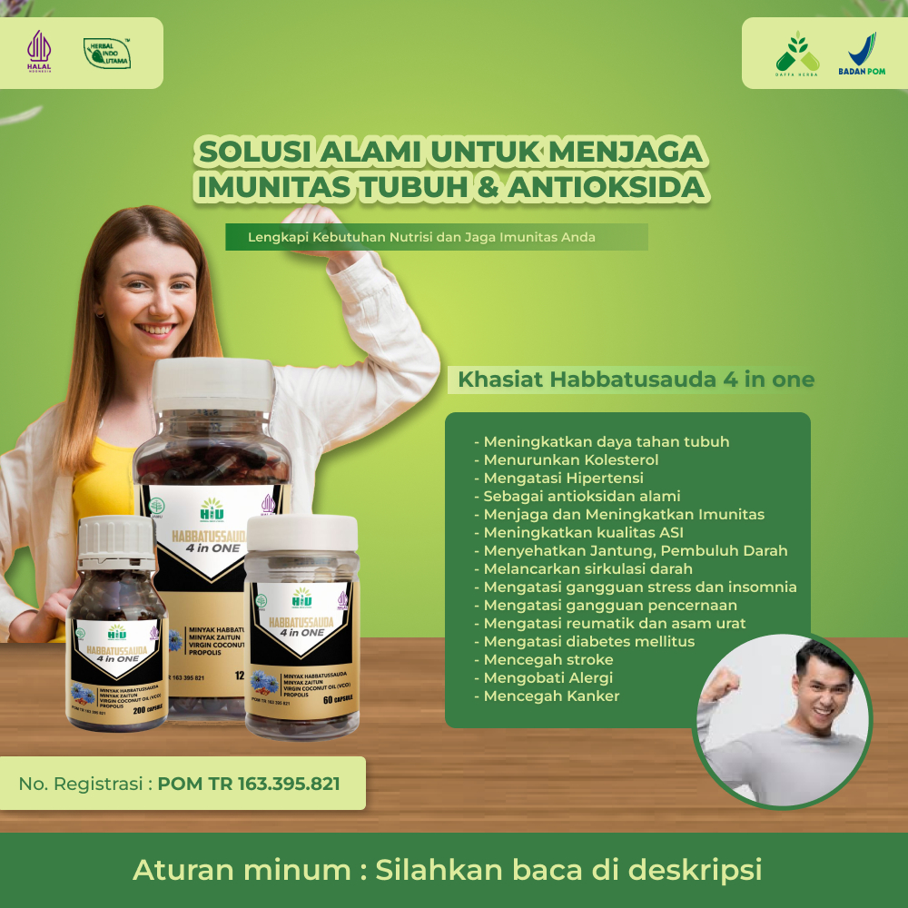 Habatusauda 4 In One Herbal Multi Vitamin Jaga Imunitas Tubuh