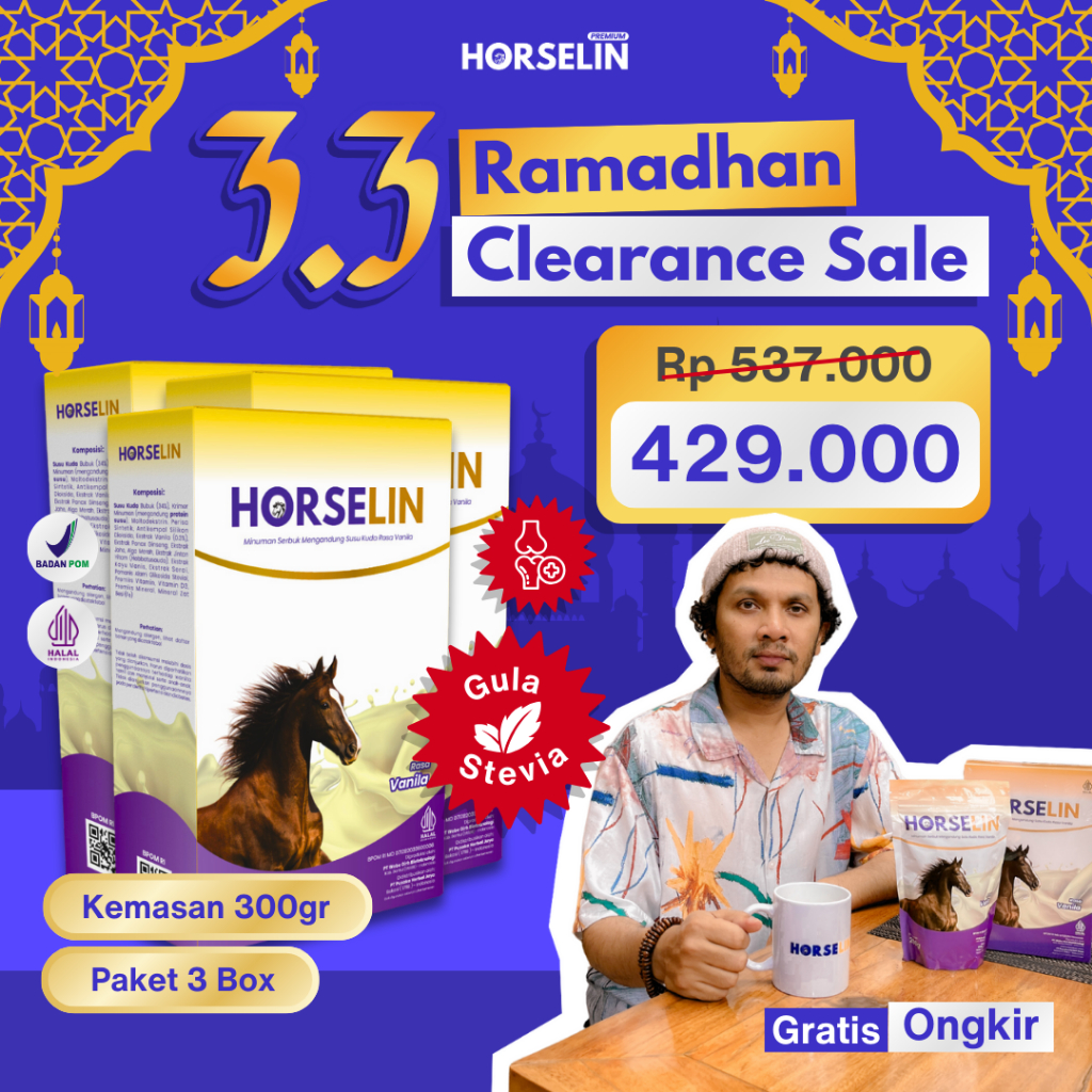 

HORSELIN - Susu Kuda Liar Sumbawa - 3 Box 300gram