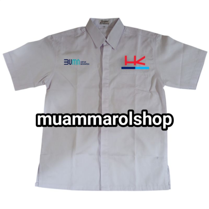 kemeja bumn hutama karya bordir